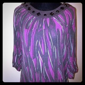 Stylish Brown Jewel Apostrophe Shirt